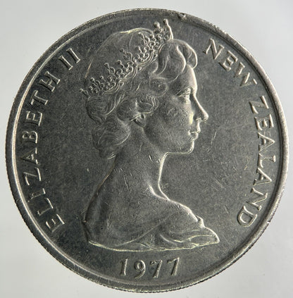 1977 New Zealand 20 Cents Coin | Fine Collectable Grade