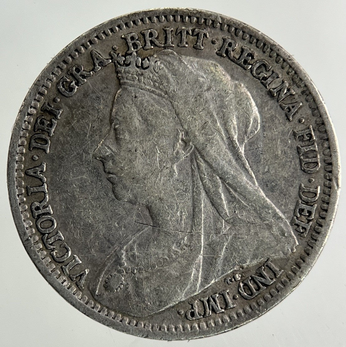1900 Victoria Threepence Silver Coin | Fine Collectable Grade