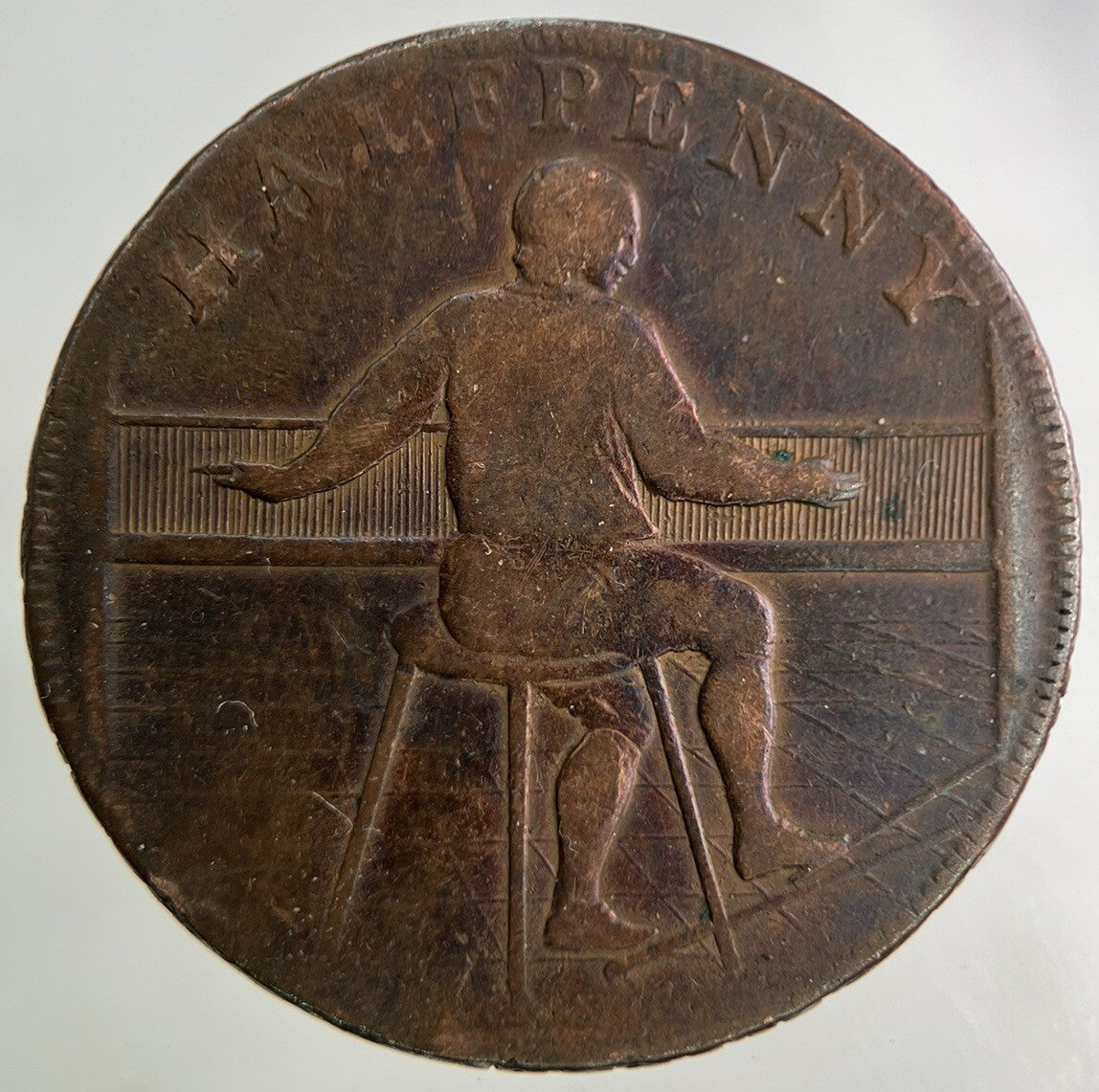 1791 Rochdale Half - Penny Token Coin | Fine Collectable Grade