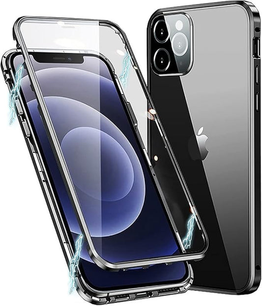 iPhone 11 PRO Black 360 Magnetic Tempered Glass Protective Case