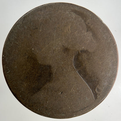 1863 Victoria One Penny Coin | Fair Grade