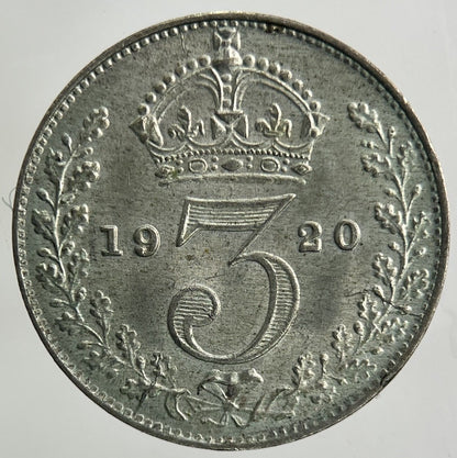 1920 George V Threepence Silver Coin | Very Fine Grade