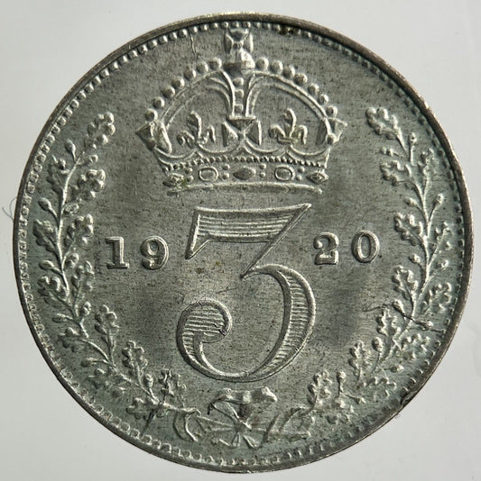 1920 George V Threepence Silver Coin | Very Fine Grade