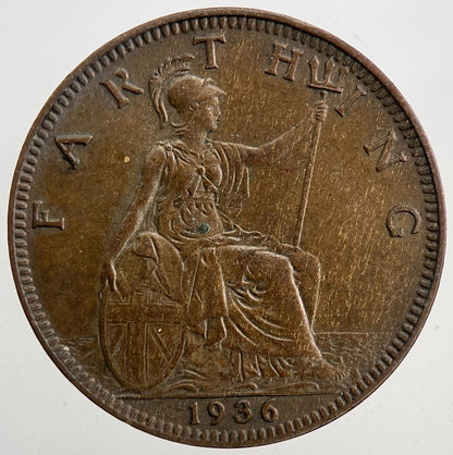 1936 George V Farthing Coin | Very High Grade