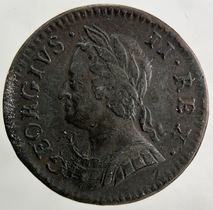 1754 George II 2nd Farthing Coin | Very High Grade