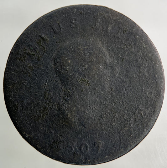 1807 George III 3rd Half - Penny Coin | Worn Grade
