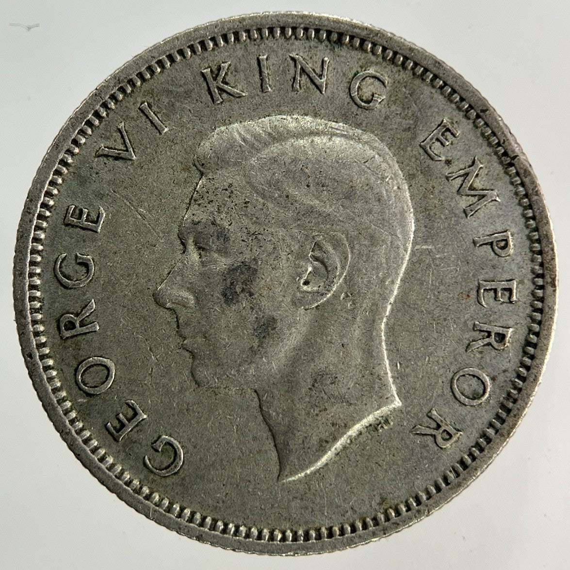 1945 New Zealand One Shilling Silver Coin | Very High Grade