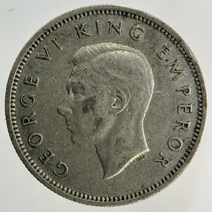 1945 New Zealand One Shilling Silver Coin | Very High Grade