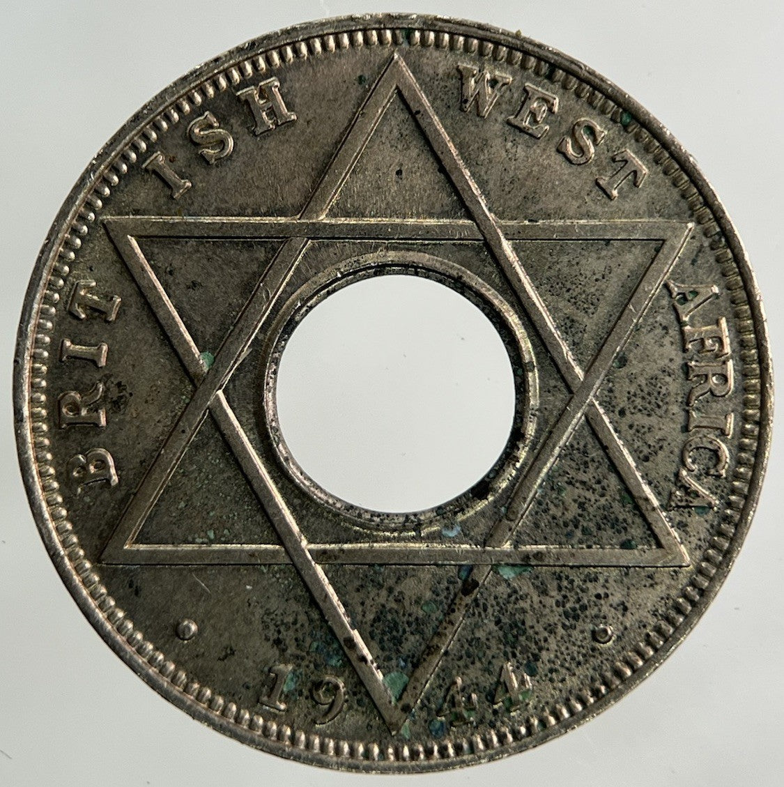 1944 West Africa 1/10 One Tenth Of A Penny Coin | Very Fine Grade
