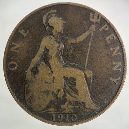 1910 Edward VII One Penny Coin | Collectable Grade