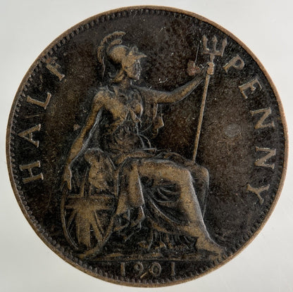 1901 Victoria Half - Penny Coin | Fine Collectable Grade
