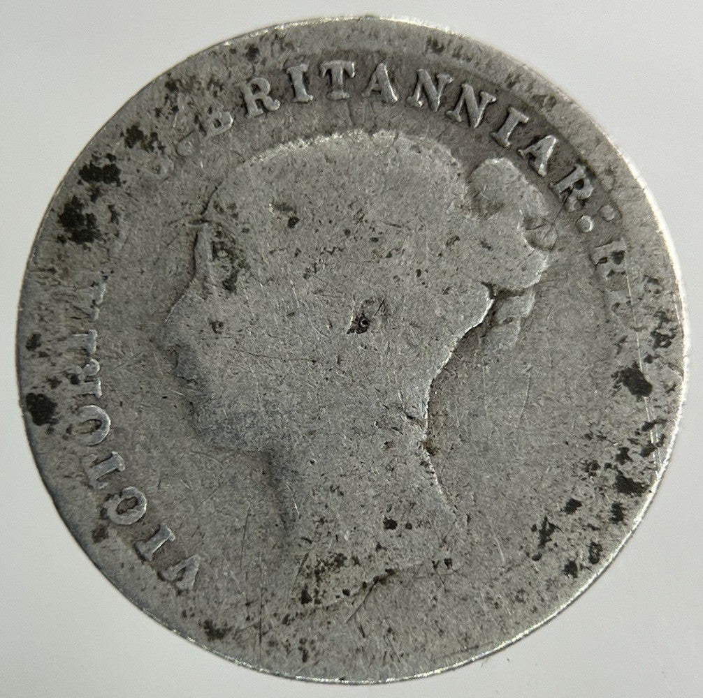 British Victoria Threepence Silver Coin | Worn Grade
