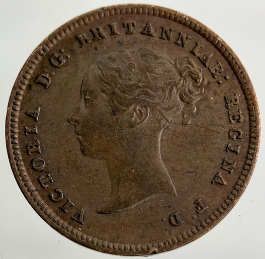 1844 Victoria Half Farthing Coin | Very Fine Grade