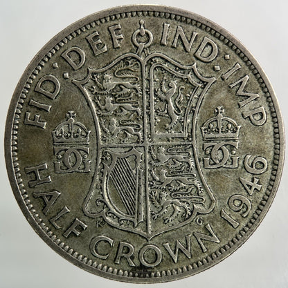 1946 George VI Half - Crown Silver Coin | Fine Collectable Grade