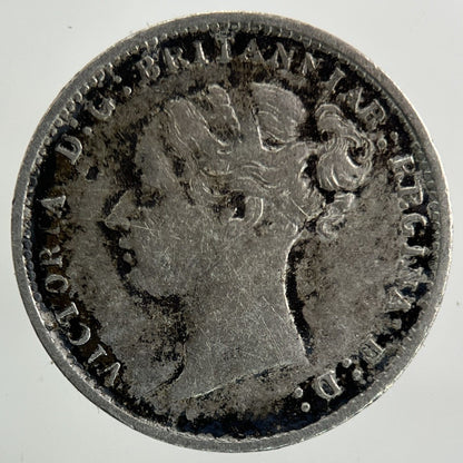1884 Victoria Threepence Silver Coin | Fine Collectable Grade