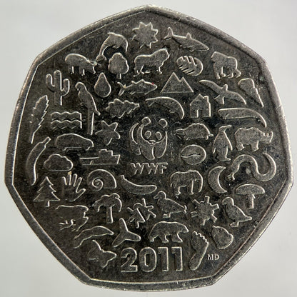 2011 World Wildlife Fund Animals 50p Fifty - Pence Coin | Collectable Grade
