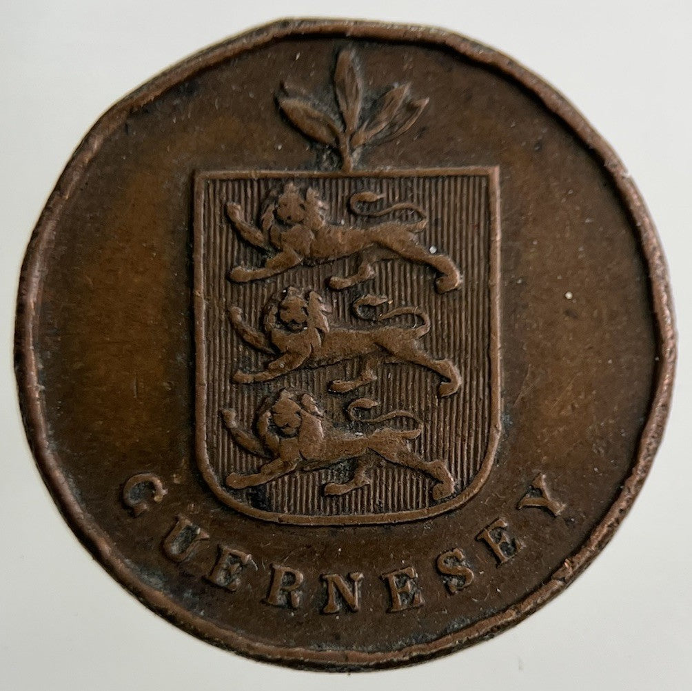 1830 Guernsey 1 Double Coin | Fine Collectable Grade