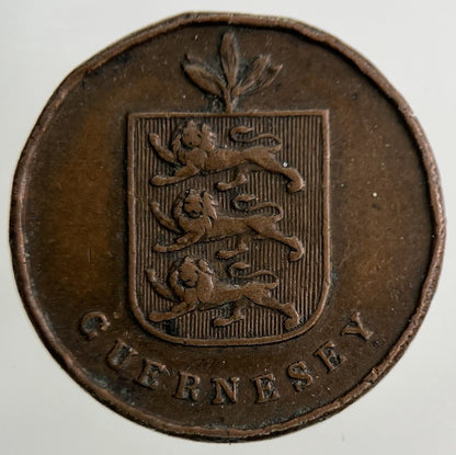 1830 Guernsey 1 Double Coin | Fine Collectable Grade