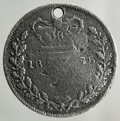 1876 Victoria Threepence Silver Coin | Fair Grade