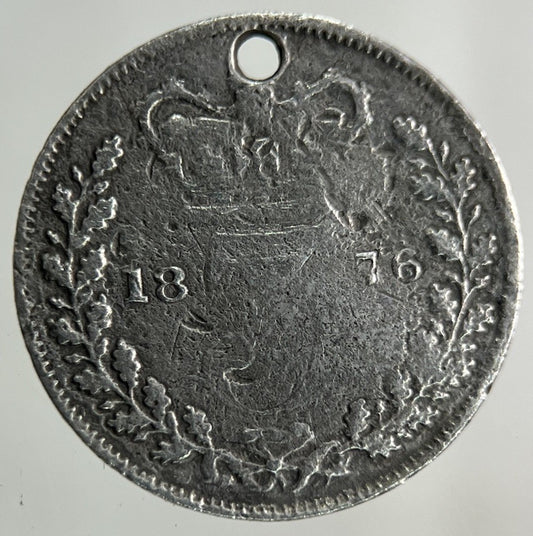 1876 Victoria Threepence Silver Coin | Fair Grade