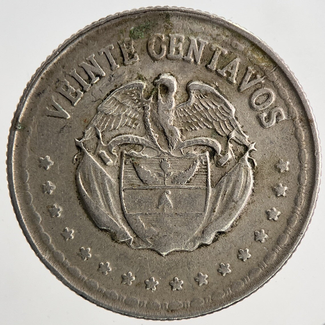 1956 Colombia Veinte 20 Centavos Coin | Fine Collectable Grade | a9027