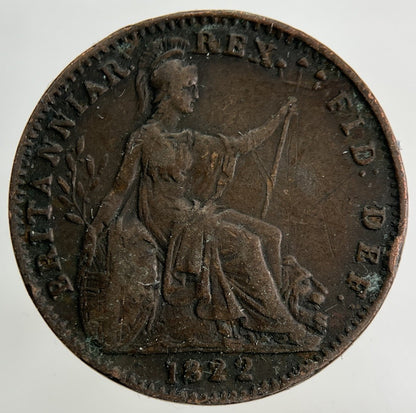 1822 George IV Farthing Coin | Fine Collectable Grade