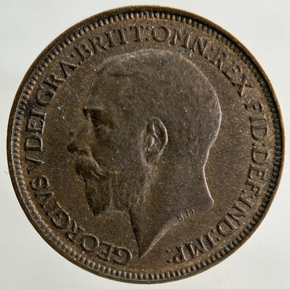 1925 George V Farthing Coin | Fine Collectable Grade