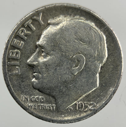 1952 US USA Roosevelt Dime Silver Coin | Collectable Grade