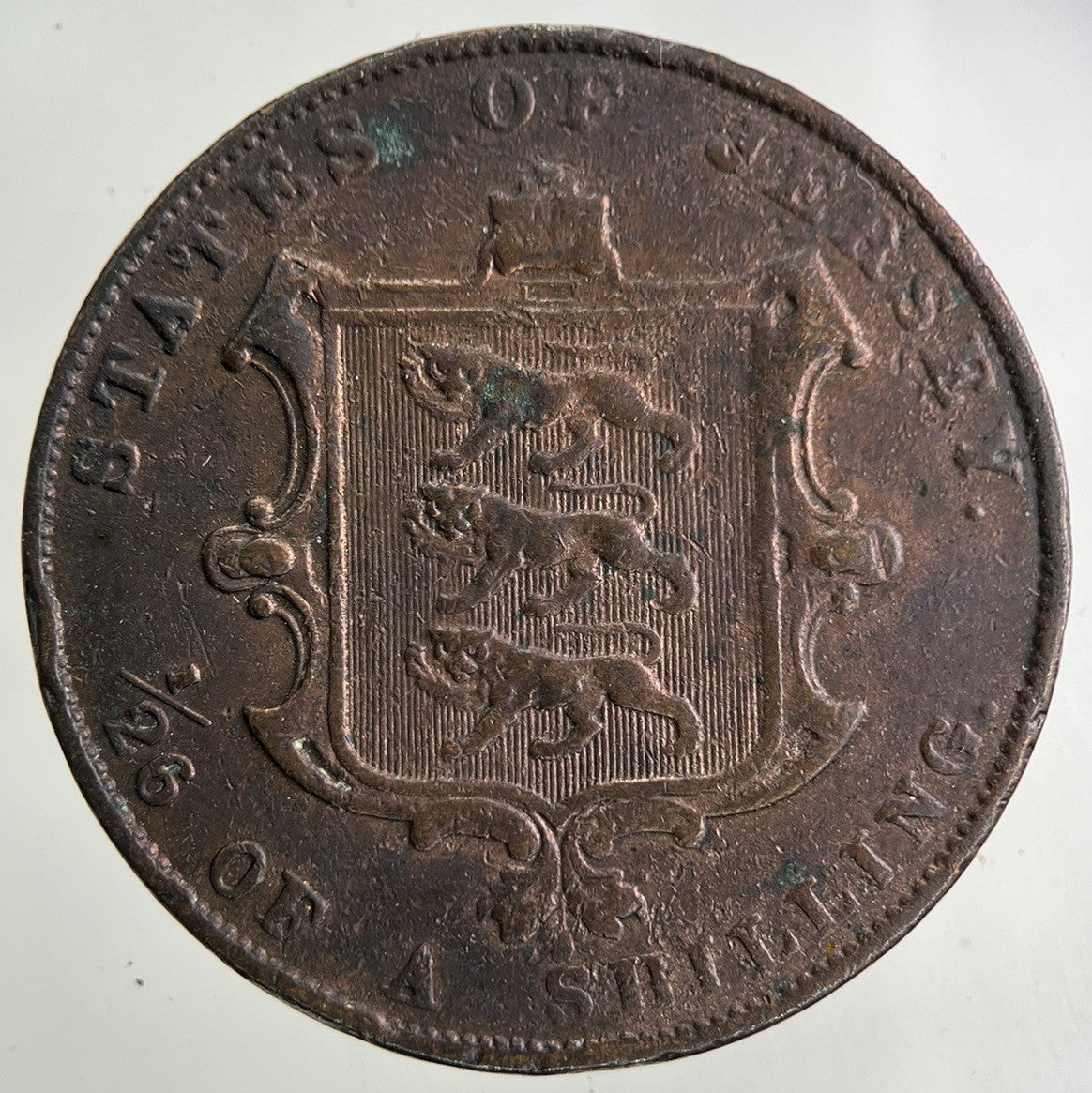 1861 Jersey 1/26 Twenty Sixth Of A Shilling Coin | Very High Grade