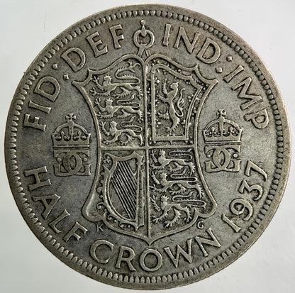 1937 George VI Half - Crown Silver Coin | Fine Collectable Grade