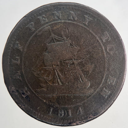 1814 RH Richard Hurd Half - Penny Token | Collectable Grade | a6826
