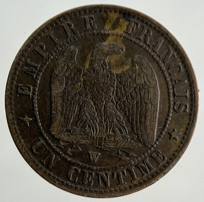 1857 France 1 Un Centime Coin | Very High Grade