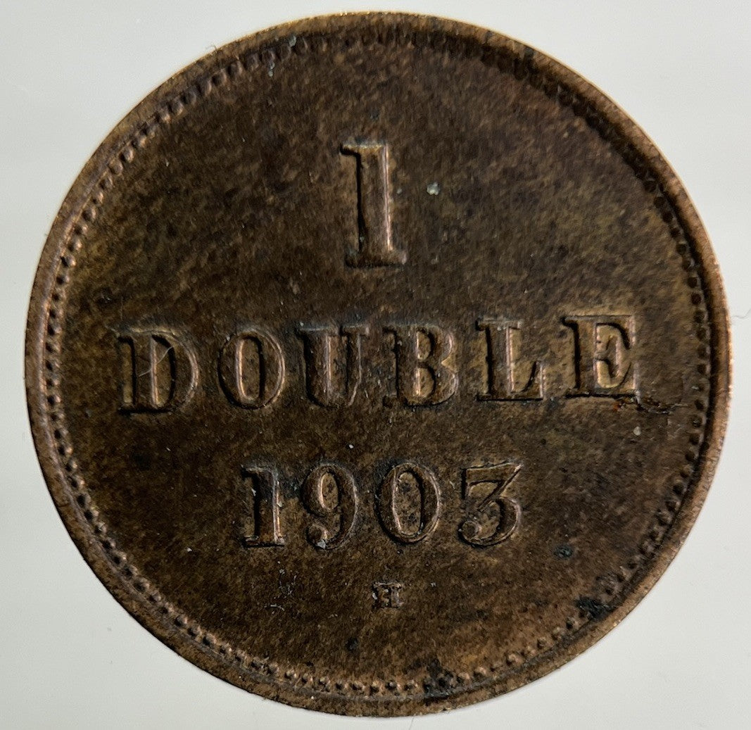 1903 Guernsey 1 Double Coin | Very High Grade
