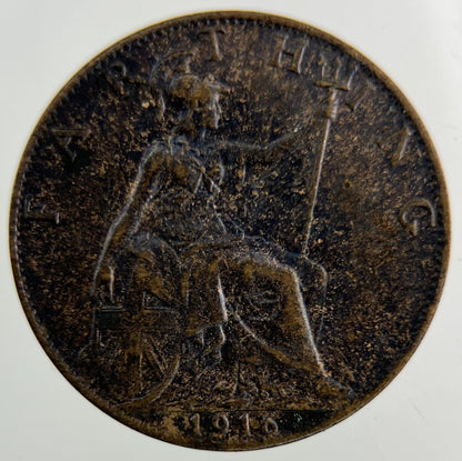 1916 George V Farthing Coin | Collectable Grade