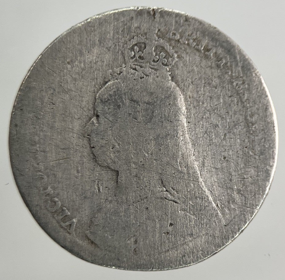 1891 Victoria Threepence Silver Coin | Fair Grade