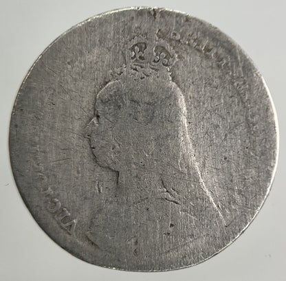1891 Victoria Threepence Silver Coin | Fair Grade
