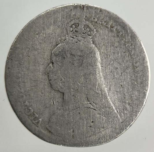 1891 Victoria Threepence Silver Coin | Fair Grade
