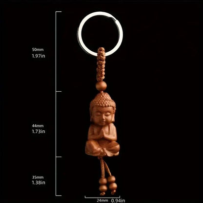 Mini Buddha Buddhism Shaped Keyring Premium Keychain Gift UK