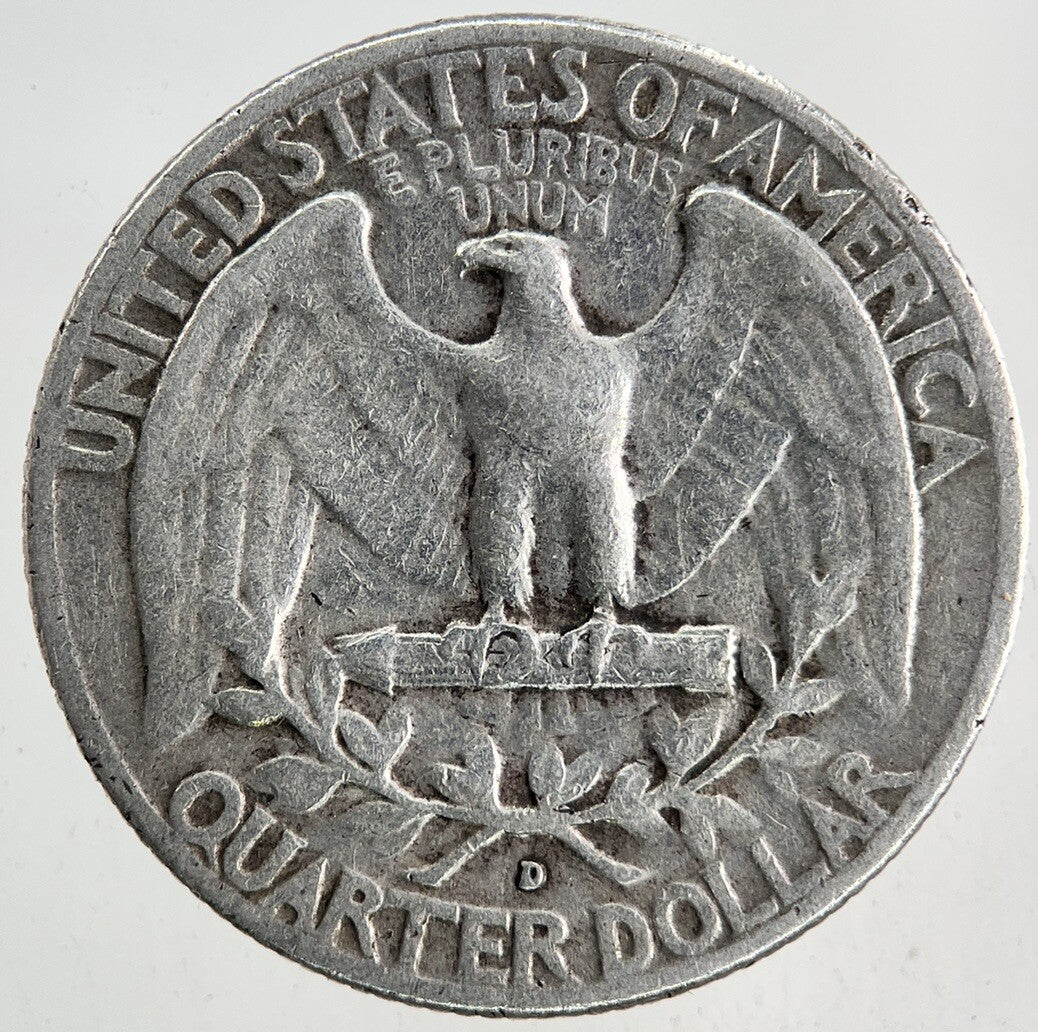 1957 - D US USA Quarter Dollar Silver Coin | Fine Collectable Grade
