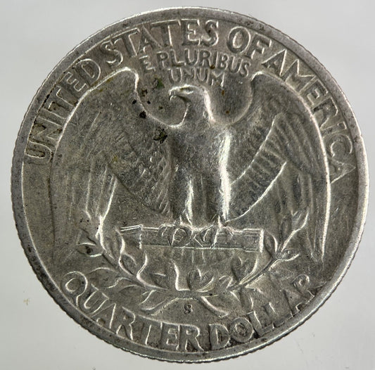 1947 - S US USA Quarter Dollar Silver Coin | Fine Collectable Grade