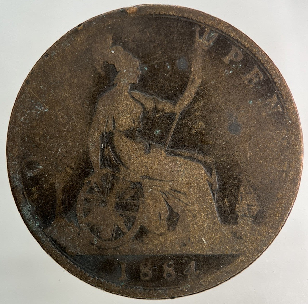 1884 Victoria One Penny Coin | Collectable Grade