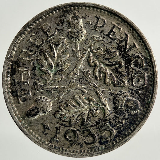 1935 George V Threepence Silver Coin | Fine Collectable Grade