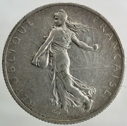 1918 France 2 Francs Silver Coin | Very High Grade