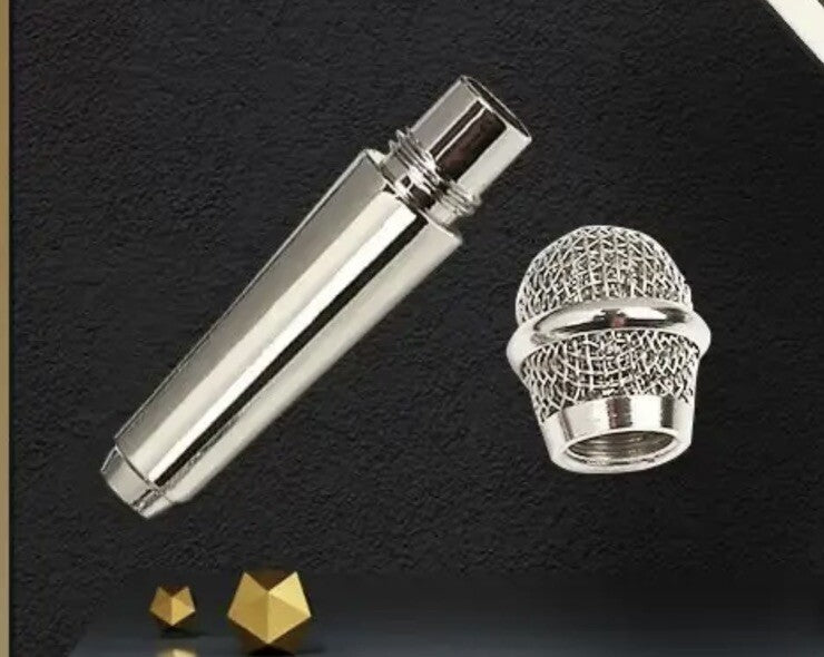 Mini Music Mic Microphone Keyring With Secret Compartment Keychain Gift UK
