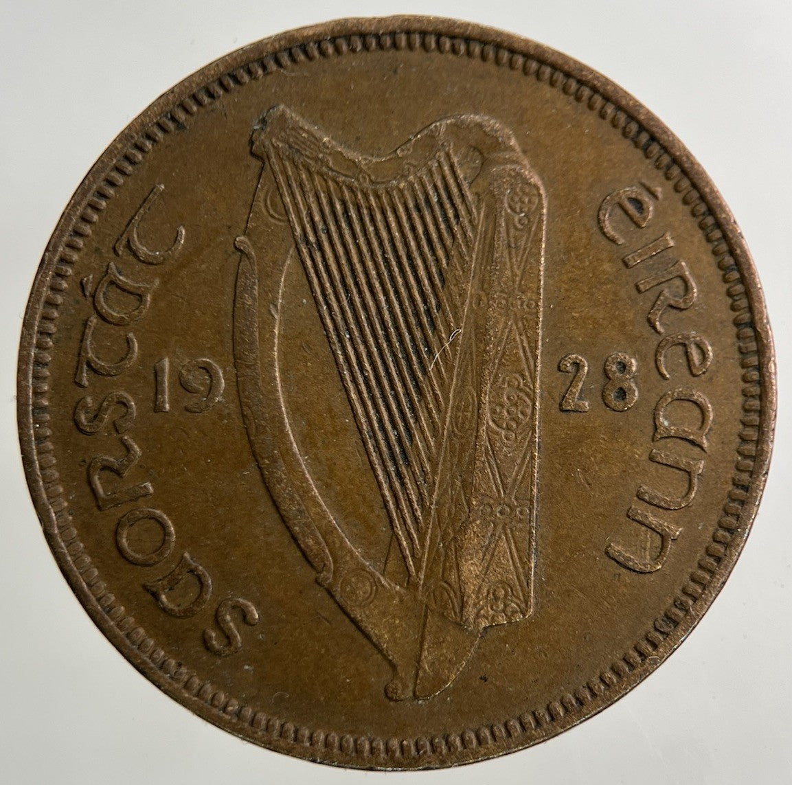 1928 Irish Ireland Half - Penny Coin | Fine Collectable Grade