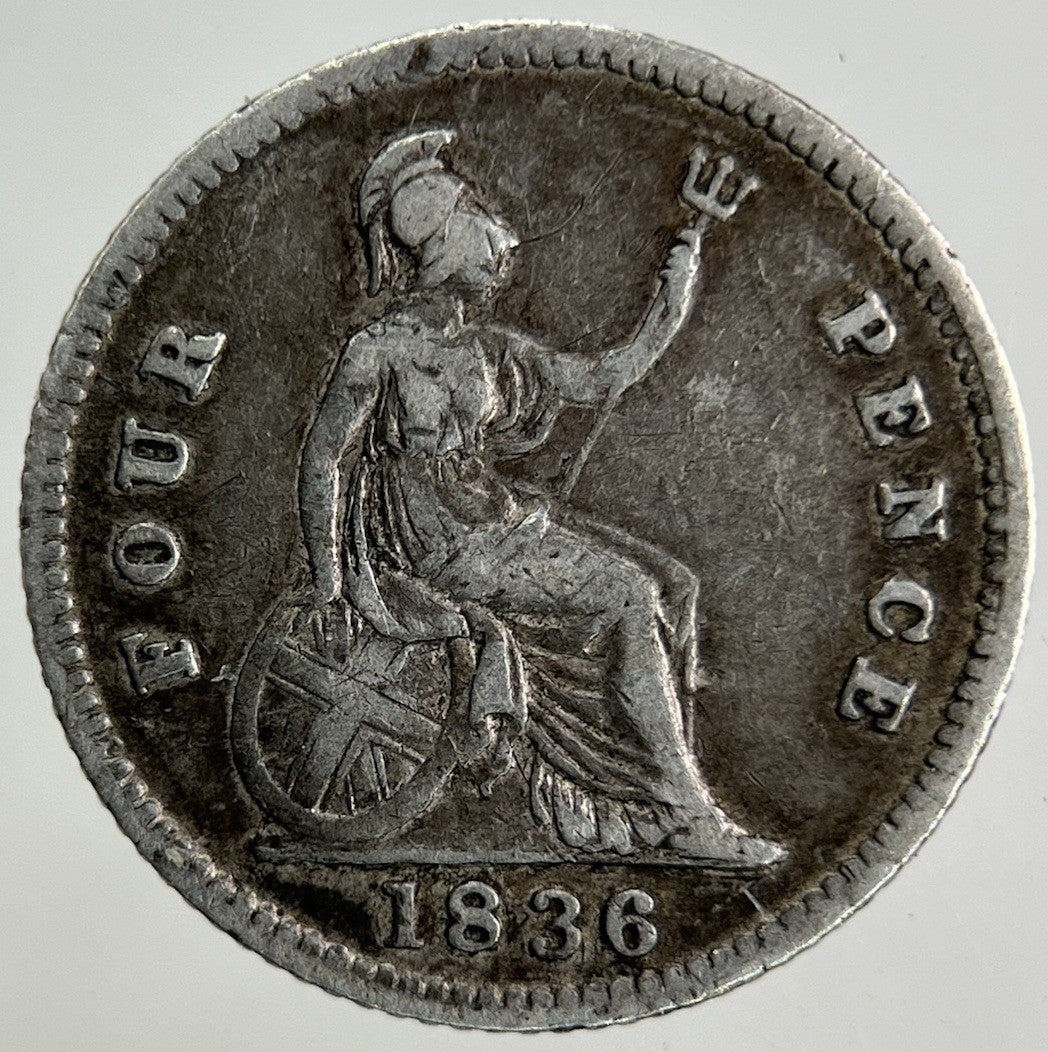 1836 William IV Groat Four - Pence Silver Coin | Fine Collectable Grade
