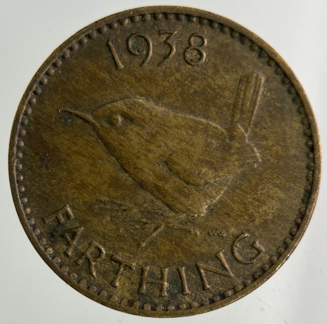 1938 George VI Wren Farthing Coin | Fine Collectable Grade