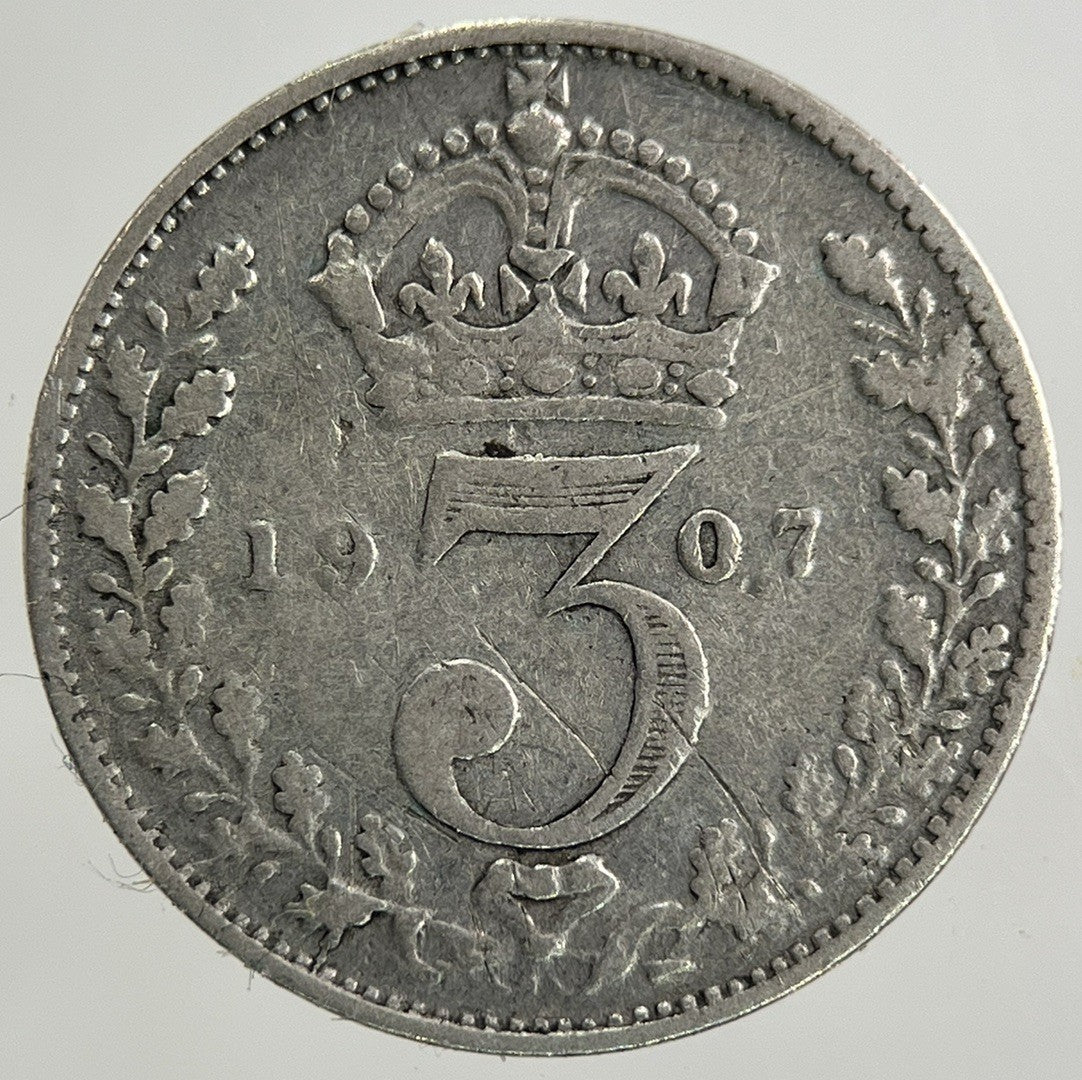 1907 Edward VII Threepence Silver Coin | Collectable Grade