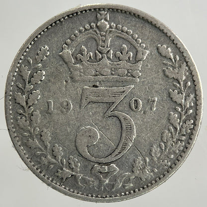 1907 Edward VII Threepence Silver Coin | Collectable Grade