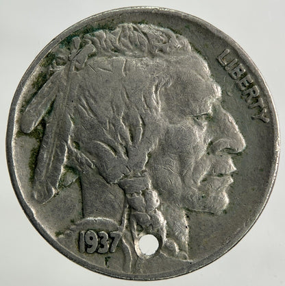 1937 US USA Nickel 5 Cents Coin | Fine Collectable Grade